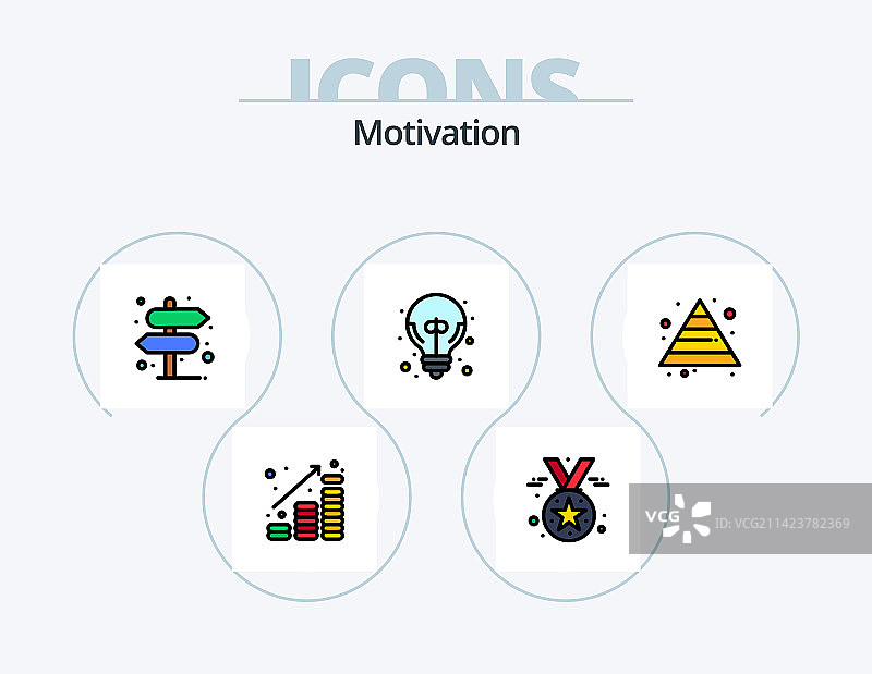 激励线性填充图标包5图标设计图片素材