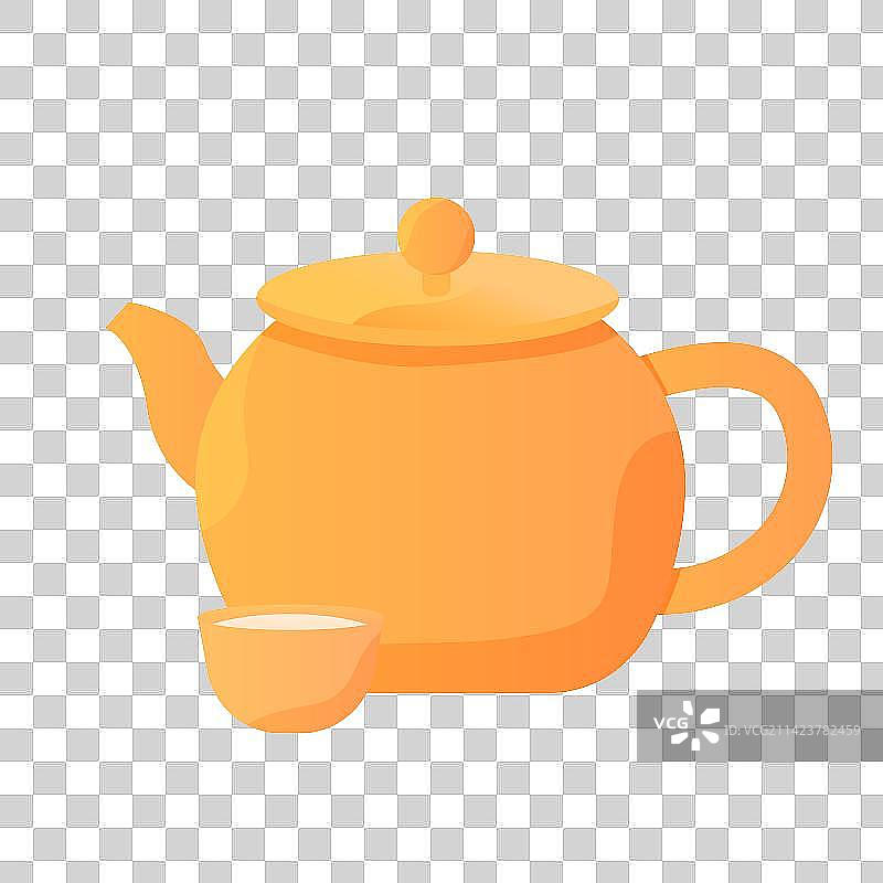 茶壶扁平插画元素图片素材