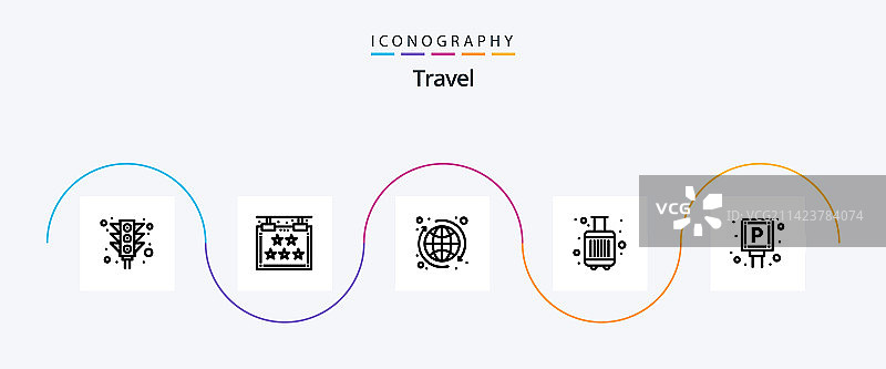 旅行系列5图标包，包括许多游客图片素材