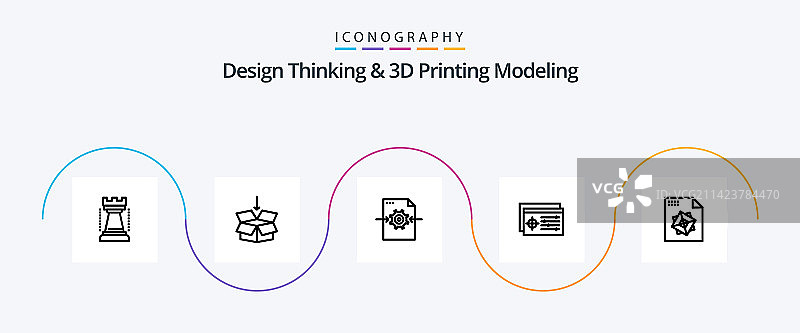 设计思维与3D打印建模线条5图片素材