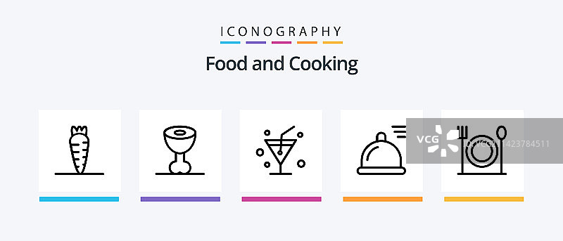 食物系列5图标包，含刀具饮品图片素材