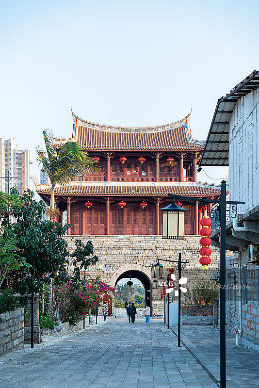 福建泉州石狮永宁卫古城航拍图片素材