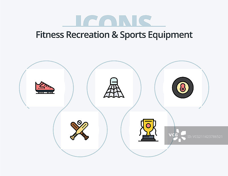 健身休闲和运动器材线条图片素材