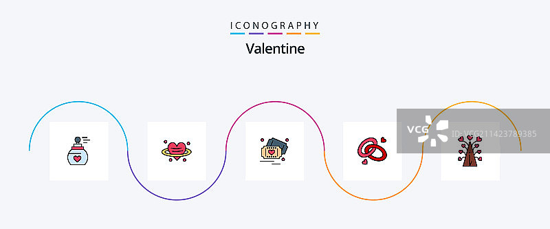 情人节线条填充5图标包图片素材
