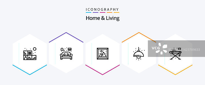 家居生活25线条图标包图片素材