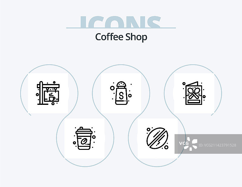 咖啡店线条图标包5图标设计咖啡图片素材