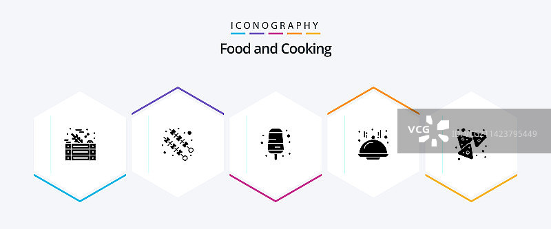 美食标志图标包（含玉米片）图片素材