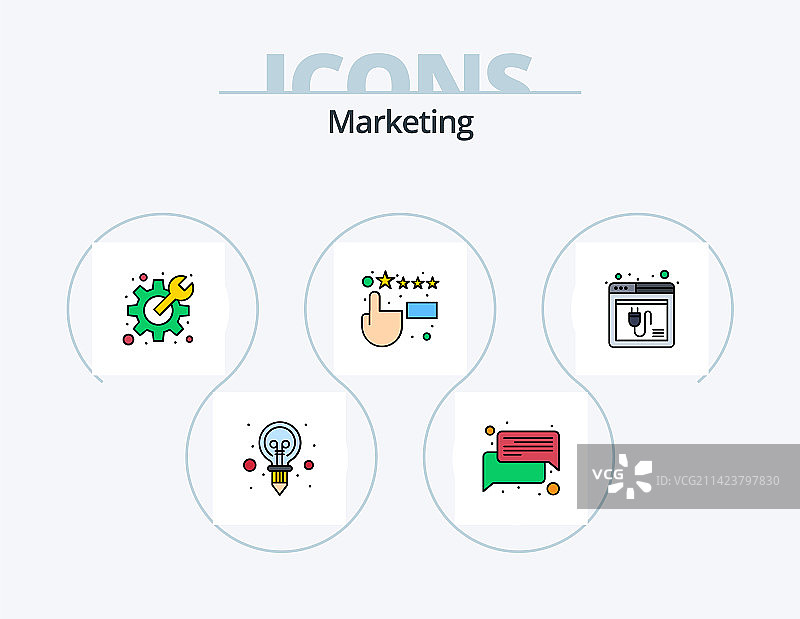 营销线性填充图标包5图标设计图片素材