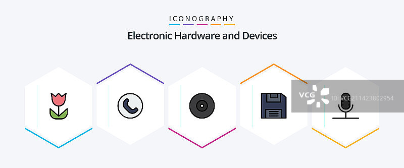 设备25填充线图标包，包括录制图片素材