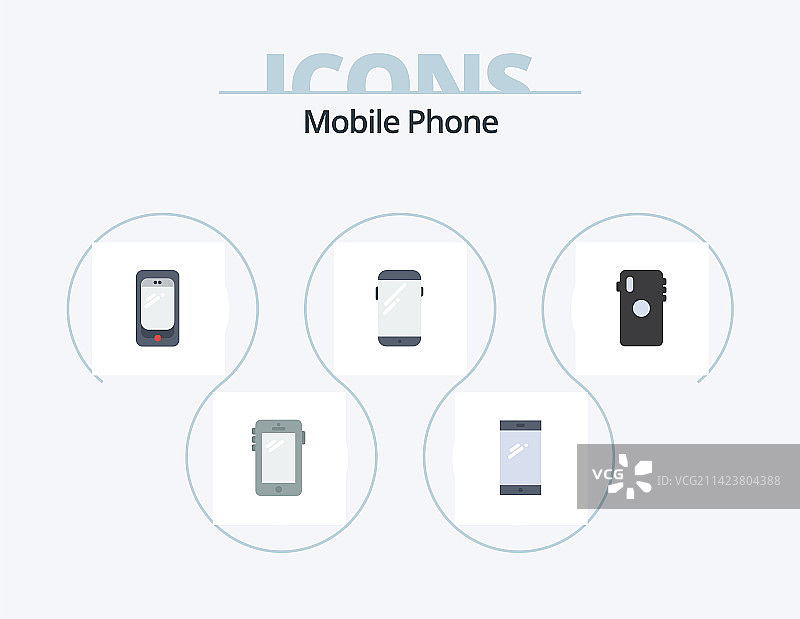 手机扁平图标包5图标设计图片素材