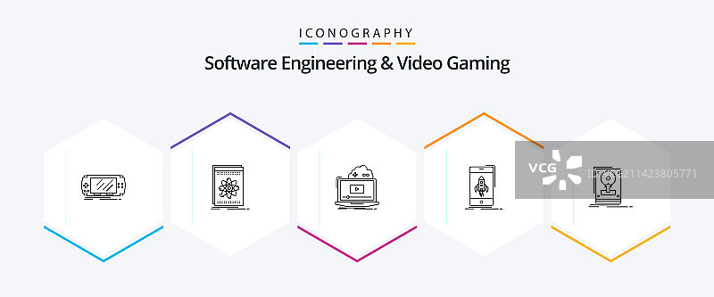 软件工程和视频游戏25线稿图片素材