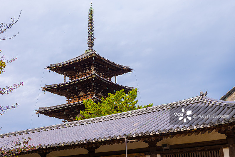 京都天龙寺春天景色风光图片素材