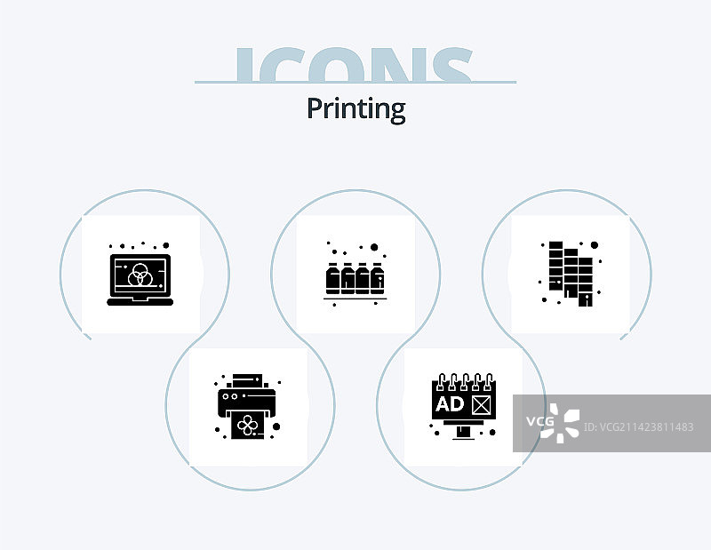 印刷字形图标包5图标设计图片素材