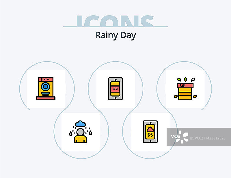 雨天线性图标包5之雨图片素材
