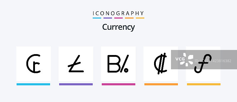 货币符号图标包（含金融法郎）图片素材