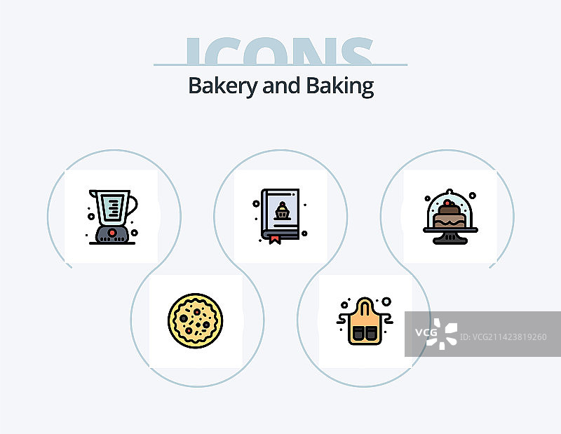 烘焙线性填充图标包5图标设计图片素材
