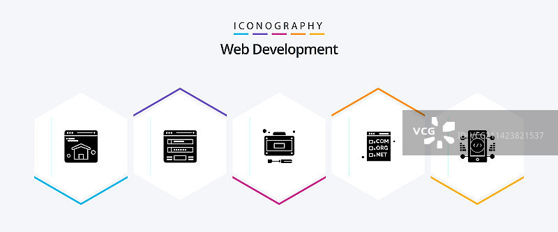 包含的网页开发字形图标包图片素材