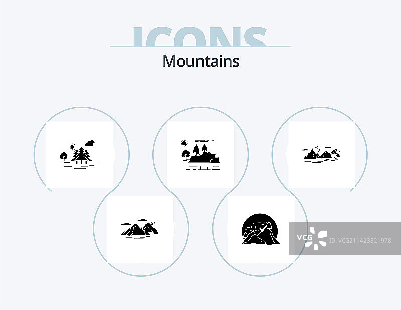 山脉图标设计图片素材