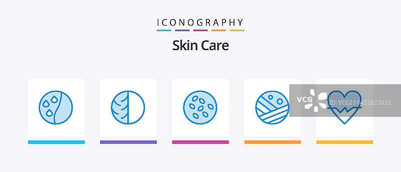 包含强韧秀发的蓝色皮肤5图标包图片素材