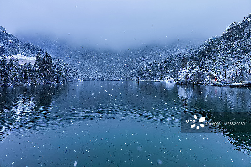 安徽安庆天柱山雪景图片素材