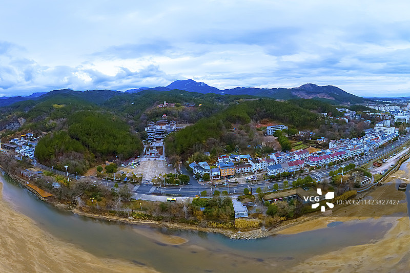 航拍安庆潜江风景图片素材