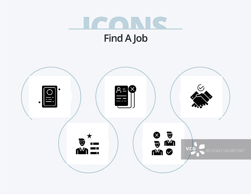 寻找工作图标包5：职位设计图片素材