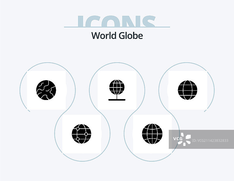 地球字形图标包网页设计图片素材