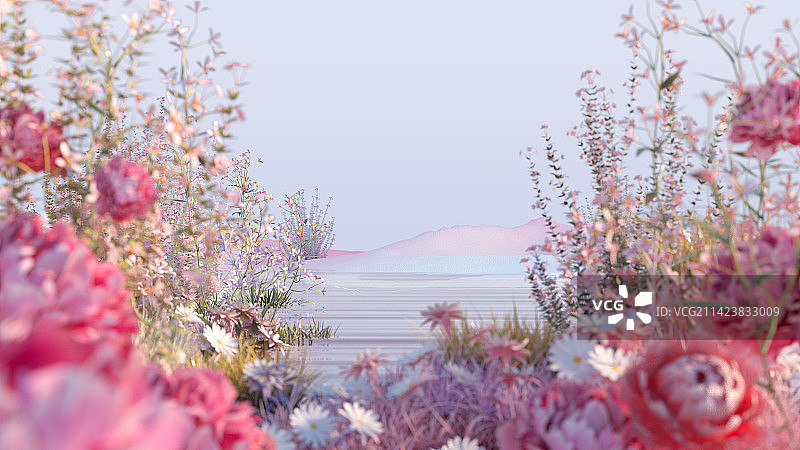 百花齐放 背景图片素材