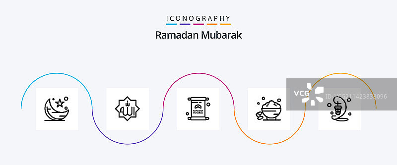 斋月线条图标包5：甜点图片素材