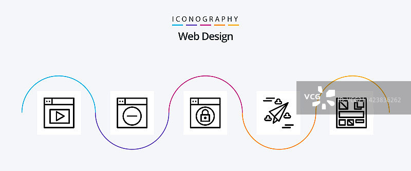 网页设计线性5图标包（含模型）图片素材