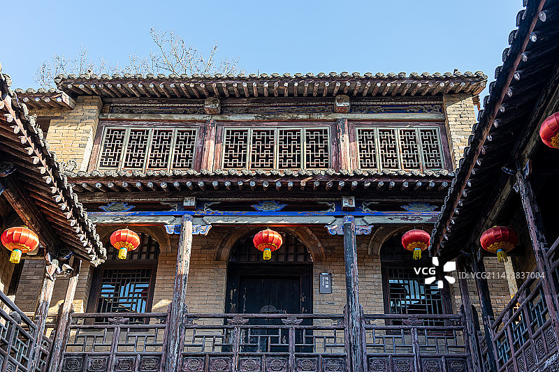山西晋城皇城相府北方传统四合院图片素材