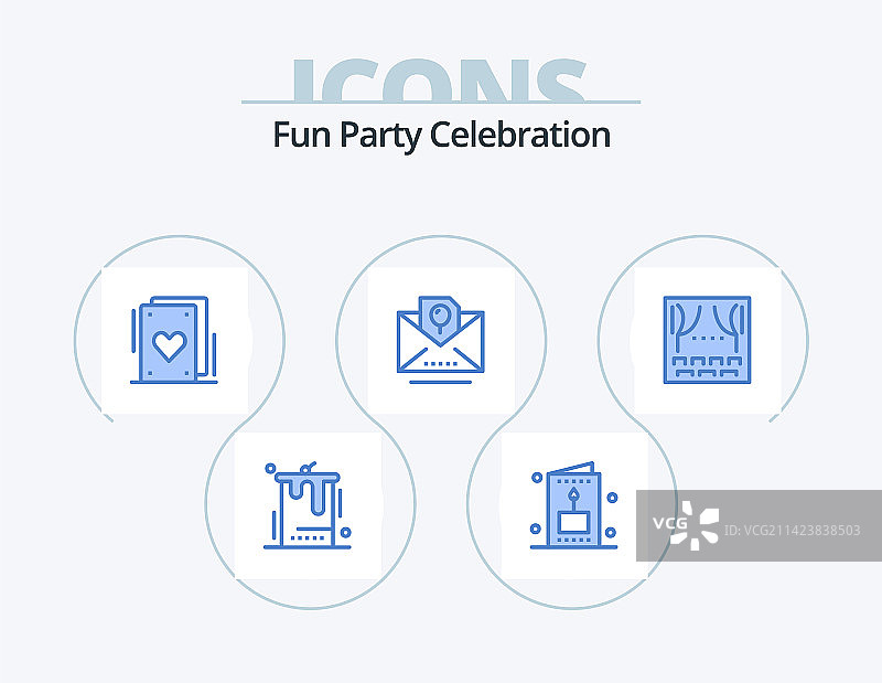 蓝色派对图标包活动派对设计图片素材