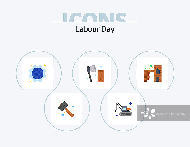 劳动节扁平图标包木质设计图片素材