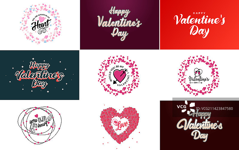 情人节快乐贺卡模板用图片素材