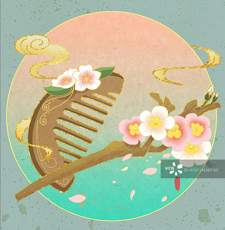 梳子和发簪子图片素材