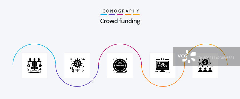 众筹字形5图标包，包括银行家图片素材