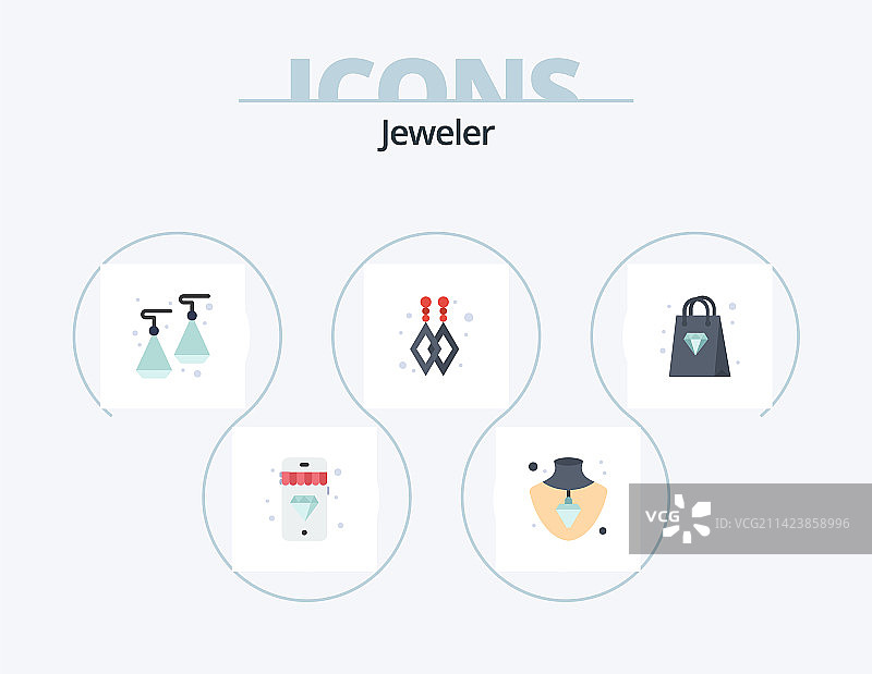 珠宝扁平图标包5图标设计珠宝图片素材