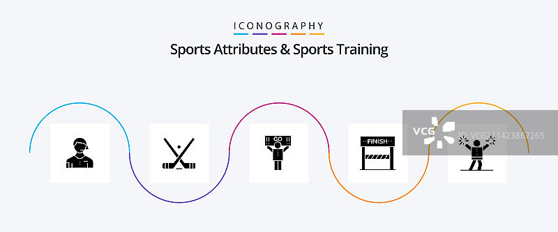 运动装备和运动训练 Glyph 5 图标图片素材