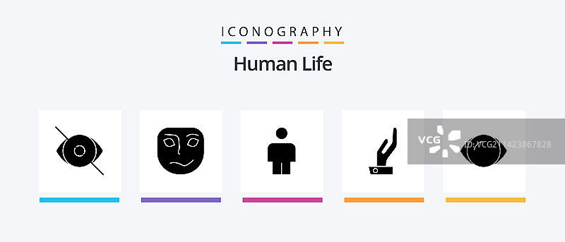 包含面部视觉的图标包图片素材