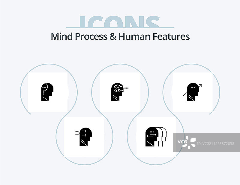 思维过程与人类特征标志图标包5图片素材
