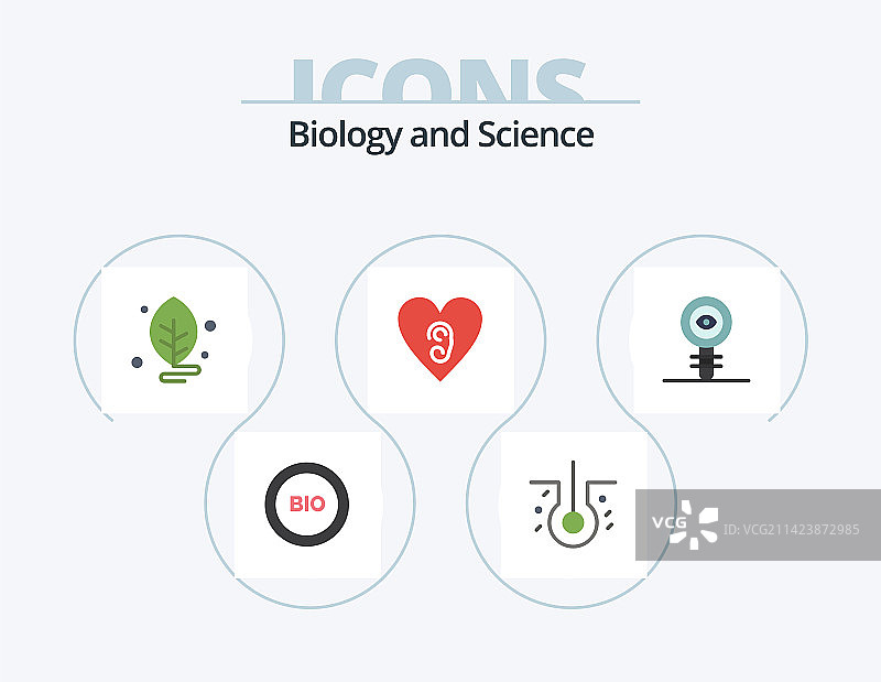 生物学扁平风格图标包5图标设计化学图片素材