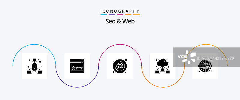 包含网站的SEO与Web标志符号5图标包图片素材