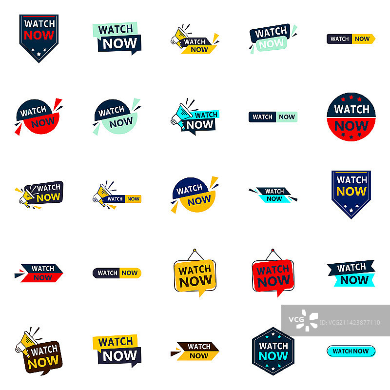 25个专业“立即观看”banner图片素材