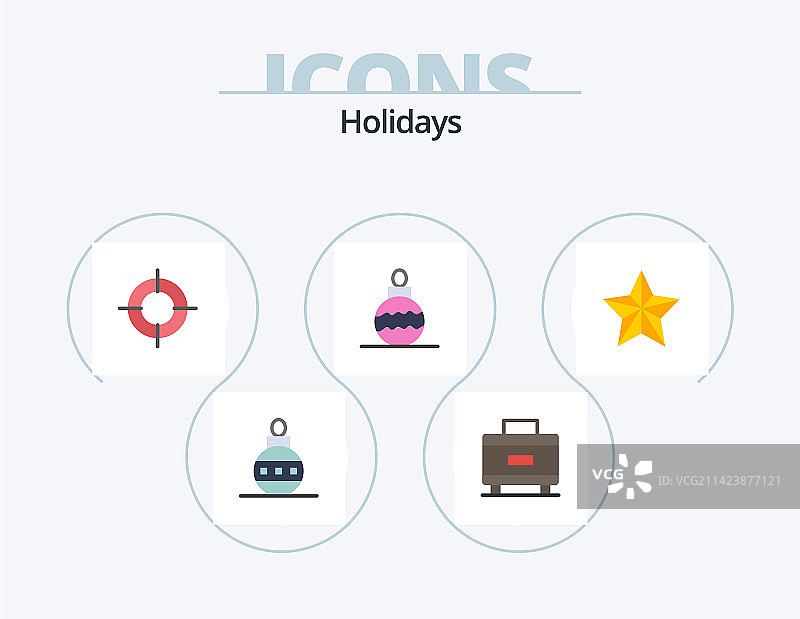 节日扁平图标包，星星图标设计图片素材