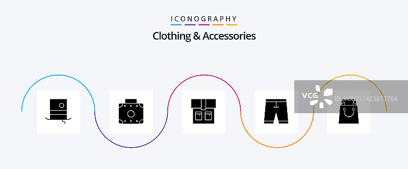 服装和配饰标志图标套装图片素材