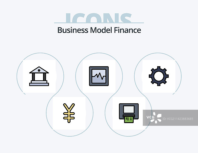 金融线条填充图标包5图标设计图片素材