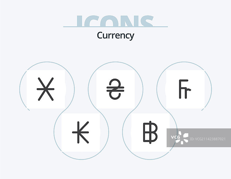 货币扁平图标包（金融设计）图片素材