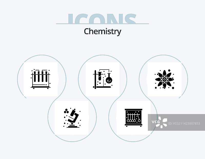 化学符号图标包设计（5个图标）图片素材