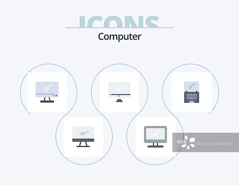 iMac电脑扁平图标包5图标设计图片素材