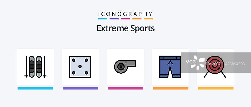 包含比赛等运动线性填充图标合集图片素材
